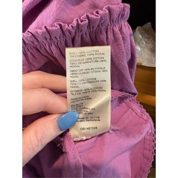 NWT Free People Desert Days Mini Dress In Dramatic Orchid Size XS MSRP $128 - Picture 6 of 9